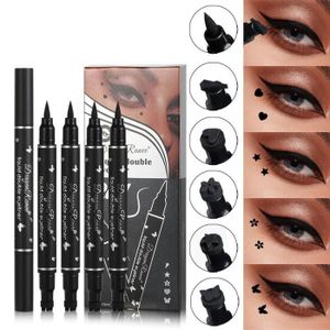 EYE-LINER - CRAYON Eye Liner Noir Waterproof Stylo Eyeliner Tampon 2 