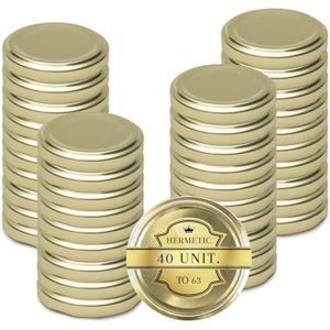 Lot De 20 Couvercles En Métal Pour Pots à Miel Ou Confiture – Diamètre 63mm – Motif Abeille