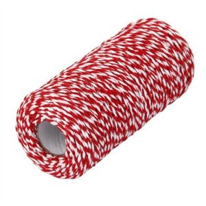 100m Coton Boulangers Ficelle Cordon Bouteille en Verre Bo/îte Cadeau Decor Craft Jaune + Blanc
