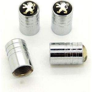 Capuchon de Tige de Valve Antipoussière Étanche Voiture Décoration Accessoires 4 Pièces Bouchons de Valve de Pneu pour Peugeot SPORT GTI 206 207 208 307 308 107 RCZ 