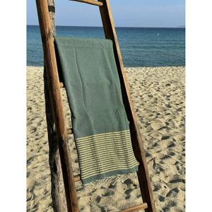 Homelevel Serviette de plage XXL 100 % coton menthe 150 x 200 cm 3 tailles pour couple et famille Coton