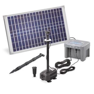 BASSIN D'EXTÉRIEUR Kit pompe solaire avec batterie 12V et Led Fountai