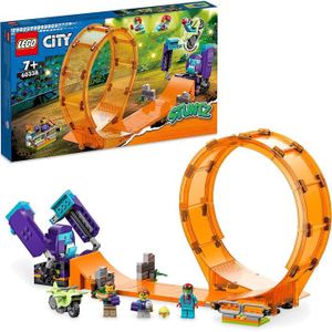 ASSEMBLAGE CONSTRUCTION Lego 60338 City Stuntz Le Looping du Chimpanze Cogneur, Jouet de Moto Cross avec Minifigurines de Cascadeur et Rampe pour Enf