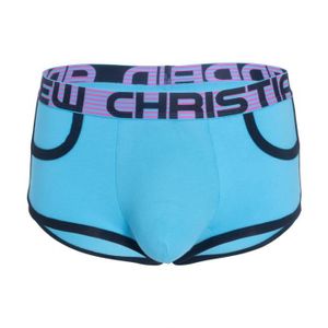 BOXER - SHORTY Andrew Christian - Sous-vêtement Hommes - Boxers Homme - ALMOST NAKED® Retro Pocket Boxer Aqua - Bleu