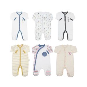 PYJAMA Lot De 6 Pyjamas Bébé Trois Kilos Sept - Blanc  6 