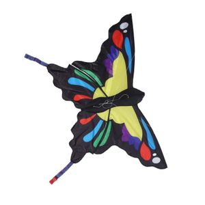 CERF-VOLANT SALUTUYA Cerf-volant animal Cerf-volant coloré en forme d'animal, ligne unique, papillon jaune, pour débutants, garçons jeux air