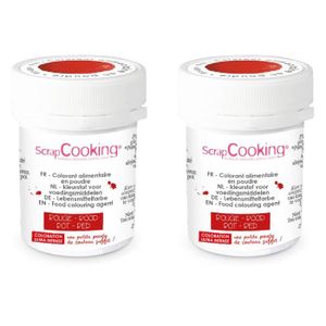 Colorant alimentaire rouge laque poudre liposoluble professionnel 7502 -  Couleur Rouge - Poids 10 g - Pâtisserie - Parlapapa
