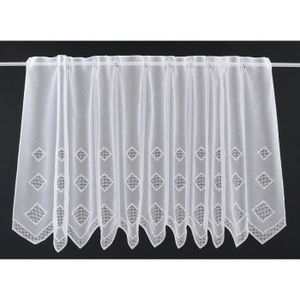 Colour: Blanc Rideaux Brise-bise Mini carr/és 120 cm de Haut Vous Pouvez Choisir la Largeur des Rideaux par paliers de 25 cm Rideaux Cuisine