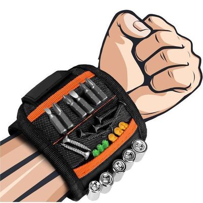 Bracelet Magnétique Avec 10 Aimants – Gadget Pratique Pour Bricolage Et Travaux – Cadeau Original Homme, Fête Des Pères, Anniversaire