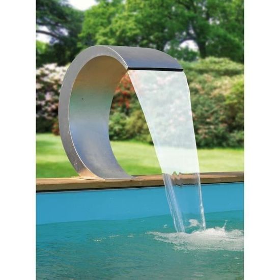Cascade inox UBBINK Mamba Led pour piscine - 20 LED bleu intégré - Garantie 2 ans