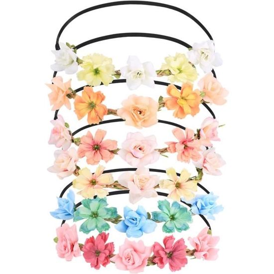 Bandeau Floral Clair Avec Guirlande De Fleurs - Accessoire Cheveux Pour Mariage, Fête - Marque Claire's