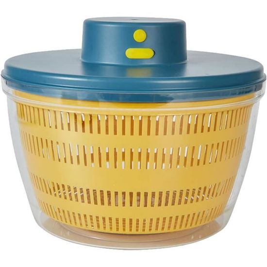 Essoreuse à Salade électrique 4.3L Rechargeable USB - Sèche Les Légumes En 10 Secondes - Design Amovible Et Facile à Nettoyer