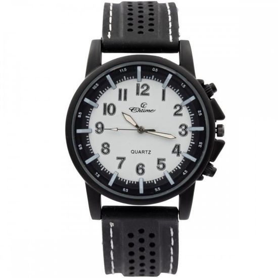 Montre Homme Ice Master Or Noir Simulé 18 Carats - Bracelet Métal, Quartz, étanche 30m - Style Luxe