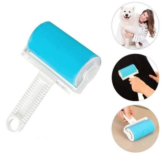 Rouleau Anti-Poils Réutilisable Pour Animaux - Enlève Poils, Poussière Sur Canapé & Vêtements - 4