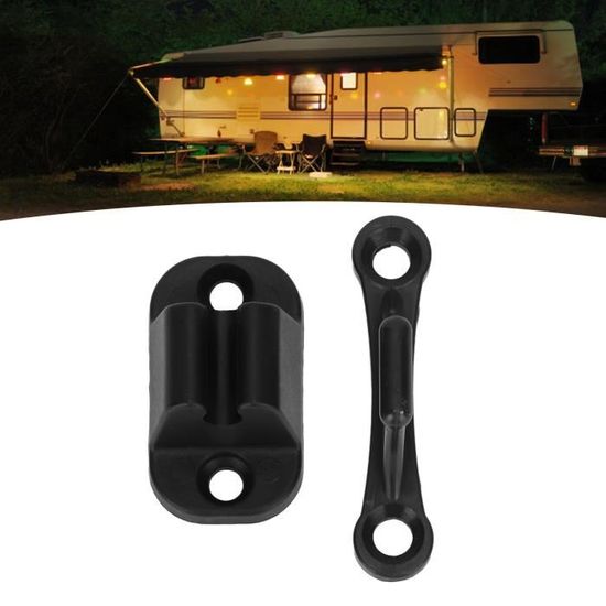Loquet De Porte à Bagages Pour Camping-car - Clip De Retenue En Acier Inox Et ABS - Blanc - Dimensions 6.5x2.5x2 Cm