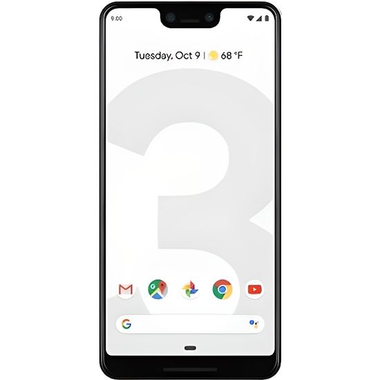 Google Pixel 3 XL Smartphone 4G LTE 64 Go CDMA - GSM 6.3" 2960 x 1440 pixels (523 ppi) flexible OLED RAM 4 Go 12,2 MP (caméra…