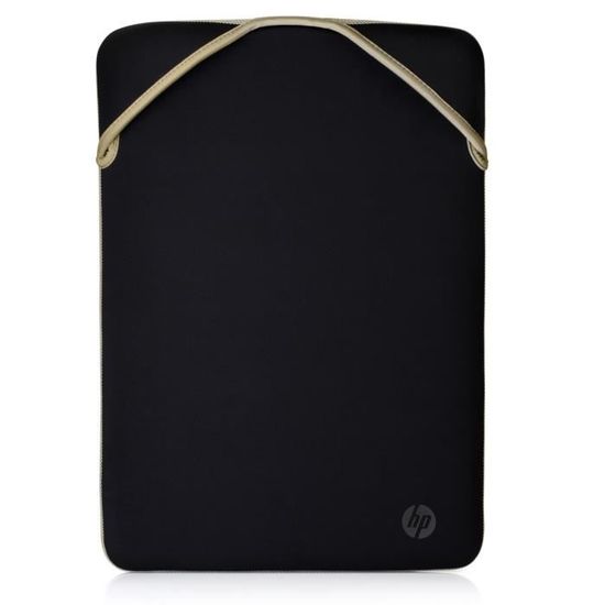 Housse de protection HP 14" pour ordinateur portable - Noir/Or réversible 37 x 27 x 1 cm