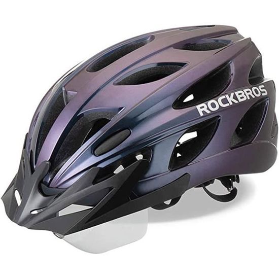 ROCKBROS Casque de Cyclisme Adulte VTT Vélo, Avec Visière Amovible