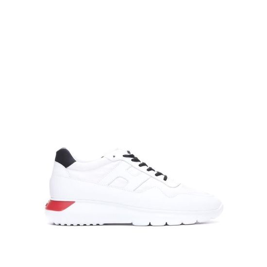 Baskets Hogan En Cuir Gris Et Blanc Cassé - Taille UK 5.5 / EU 39.5, Occasion Décontractée