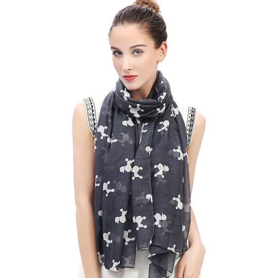 Foulard Long Imprimé Médiéval - Écharpe Femme Style Bohème - 85x180 Cm - Coton Léger Pour Printemps/été