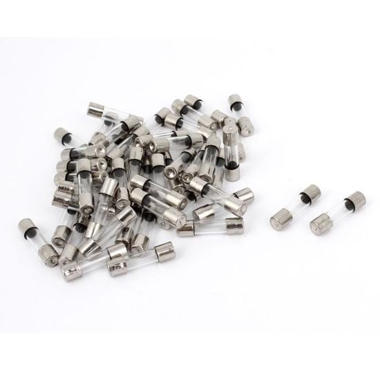 SOURCING MAP 50Pcs 1A 250V Rapide Fusion Verre Tube Fusibles 5mm x 20mm ...