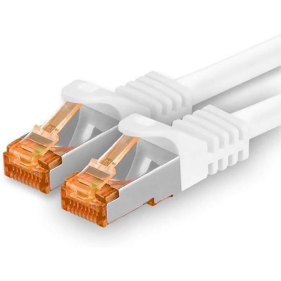 5 Câbles Ethernet Cat 8.1 1m - 40 Gbit/s Blindés U/FTP