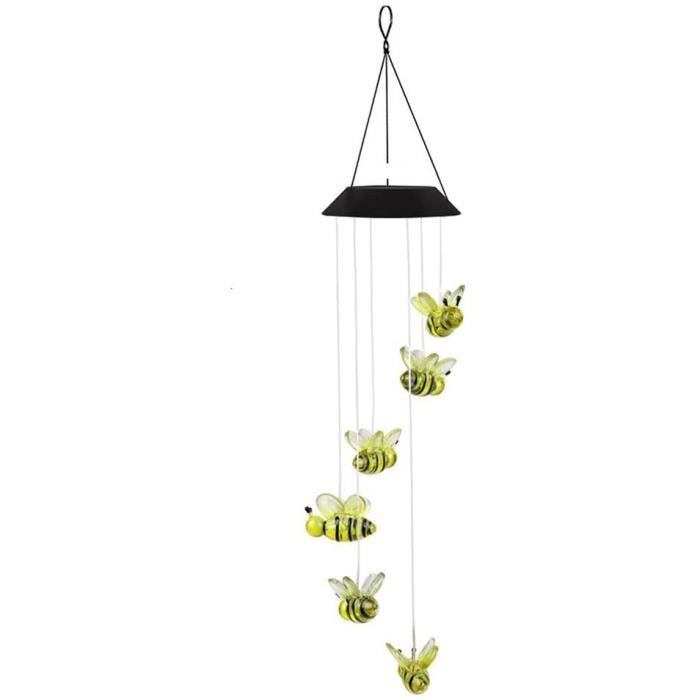 Carillon éolien Solaire Pour Intérieur Et Extérieur - Coeur En Forme De