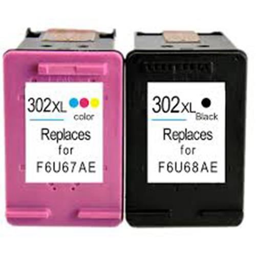 Pack de 2 cartouches 302 XL Black & Color pour imprimante HP Envy 4520 4522 4524 - ENCRE DE FRANCE