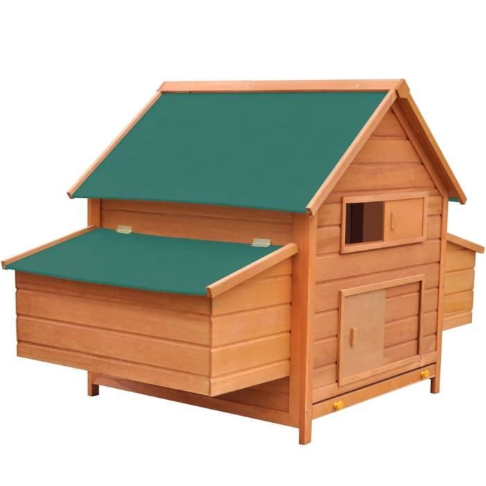 Poulailler Bois 157x97x110 cm--par LED