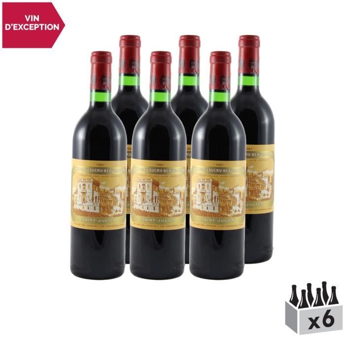 Château Ducru-Beaucaillou Saint-Julien 2ème Grand Cru Classé Rouge 1981 - Lot de 6x75cl - Vin AOC Rouge de Bordeaux - Cépages