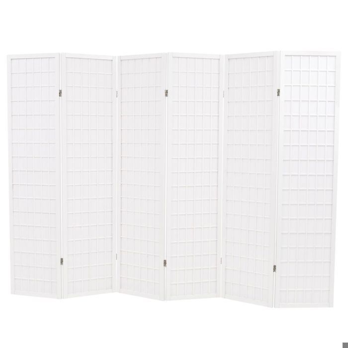Paravent 3 Panneaux Pliable 150x200 Cm - Tissu Blanc Polyester, Pied En Fer - Séparateur De Pièce, Intimité, Déco