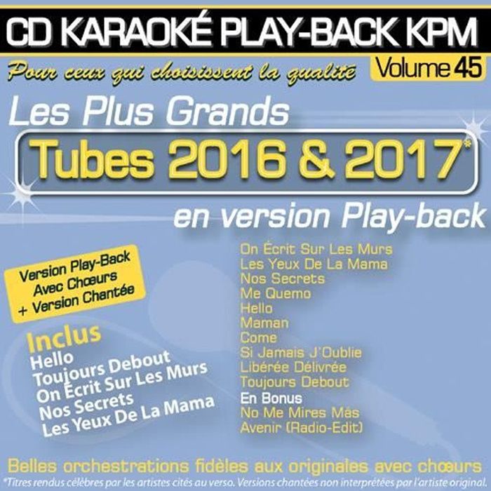 CD Karaoké Play-Back KPM Vol.45 \
