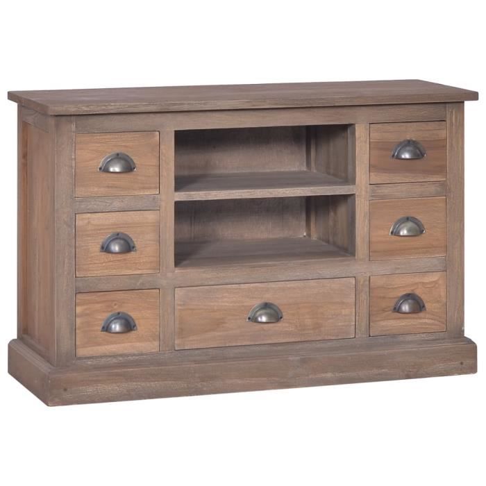 Magnifique Buffet bas De Cuisine Décor - Meuble de rangement 90x30x58 cm Bois de teck massif @84754