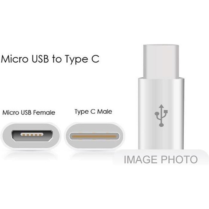 USB-C 3.1 Type C Mâle vers Micro USB Femelle Adaptateur pour Smartphone