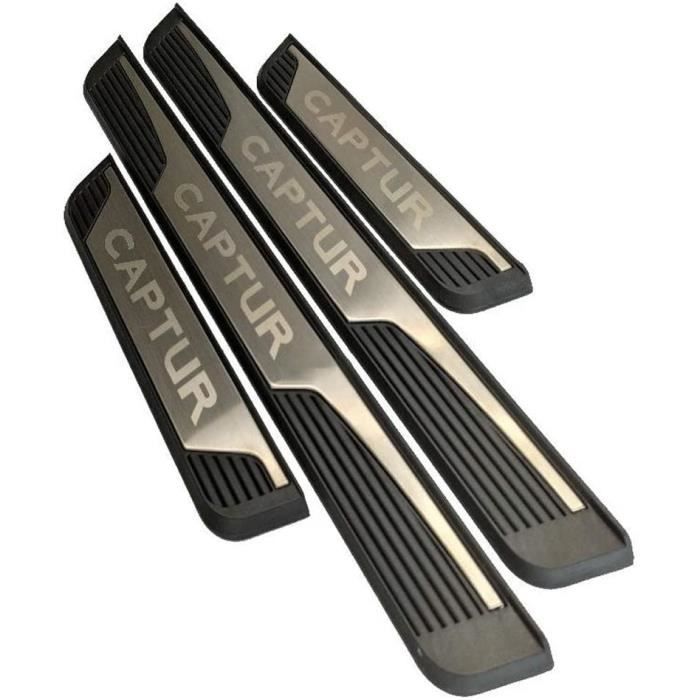 N-A 4Pcs Externes Seuils Porte, pour Renault Captur 2015-2020 Voiture Pédale Kick Plates Threshold Bar Antidérapant Anti-Rayure A38