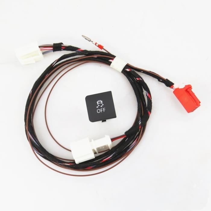 Commutateur,READXT pour VW Golf MK6 Jetta 5 MK5 6 ESP OFF ASR bouton de commutation avec câble harnais Plug accessoires Auto