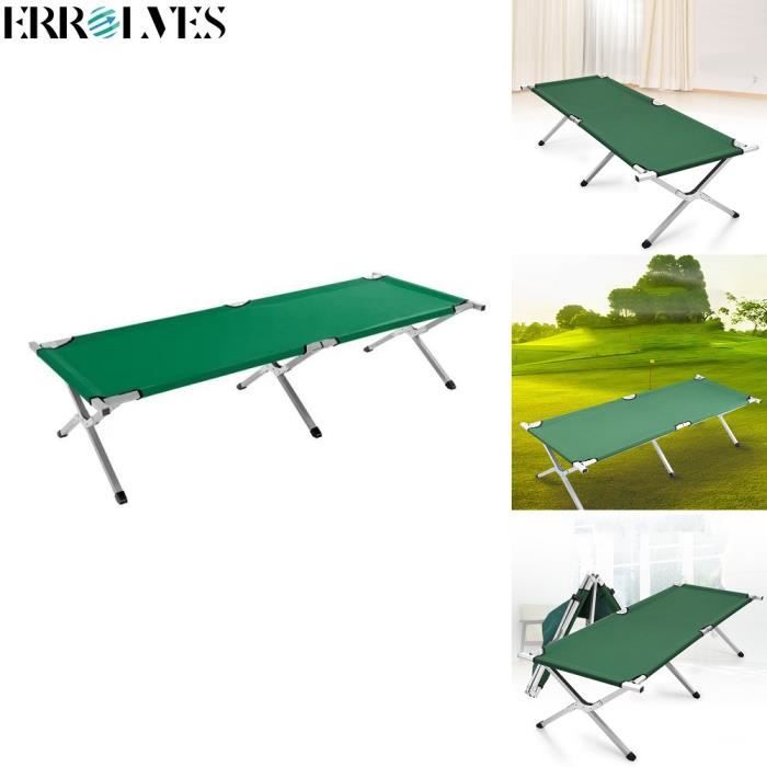OTBESTFJ® Lit de camp 190 cm x 62 cm pliant portique pour Vacance pêche escalade randonnée camping extérieur intérieur