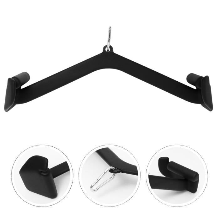 1 PC Durable simple tige de de traction en acier Appuyez sur la poignée de barre de barre - haltere - poids fitness - musculation