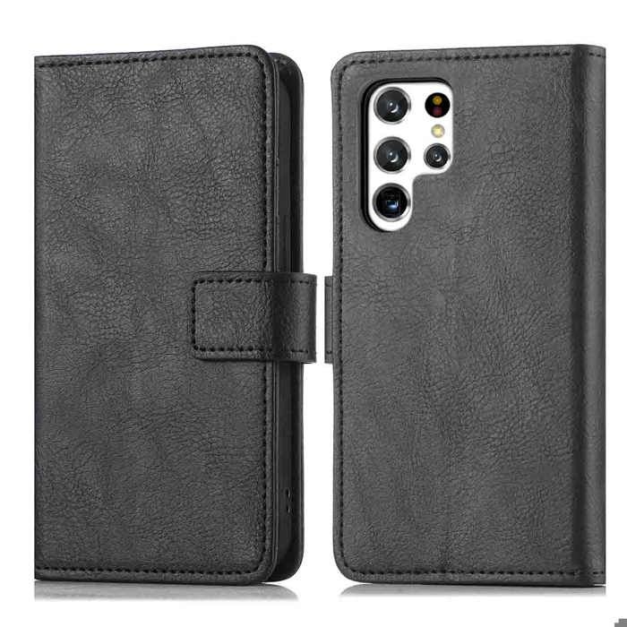 Coque Samsung Galaxy S22 Ultra Étui téléphone magnétique Noir iMoshion