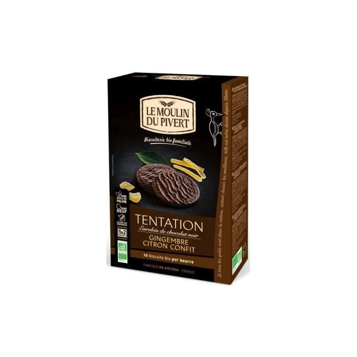 Chocolat noir*42% (pâte de cacao*, sucre de canne*, beurre de cacao*, poudre de vanille*), farine de blé T65*, sucre de canne non