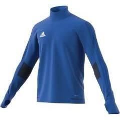 ADIDAS T-shirt d'entrainement manches longues Tiro 17 - Homme -Bleu et Bleu foncé et Blanc