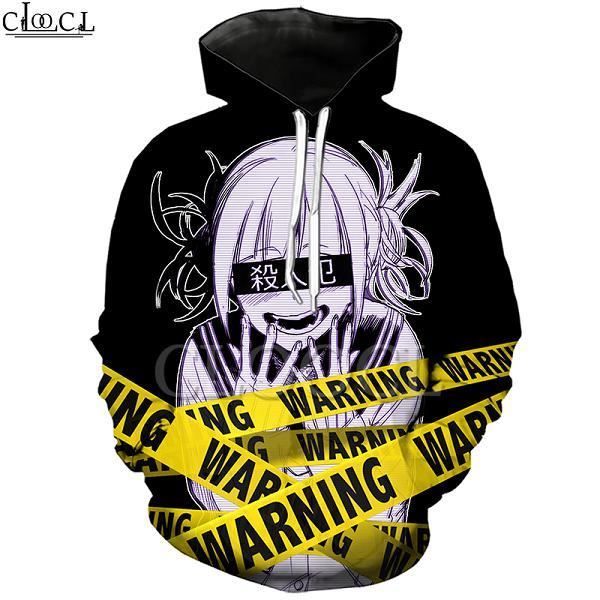 Hoodies d'impression 3d hommes,Sweat à capuche Anime fille Toga Himiko My Hero Academia, impression 3D, à manches longues, pulls à