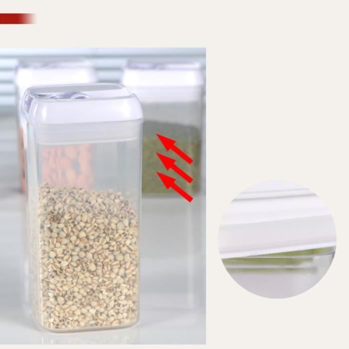 Boîtes Hermétique Conservation Alimentaire, récipient de Stockage scellé sans BPA, adapté aux céréales, Tasse à mesurer de 0.8L
