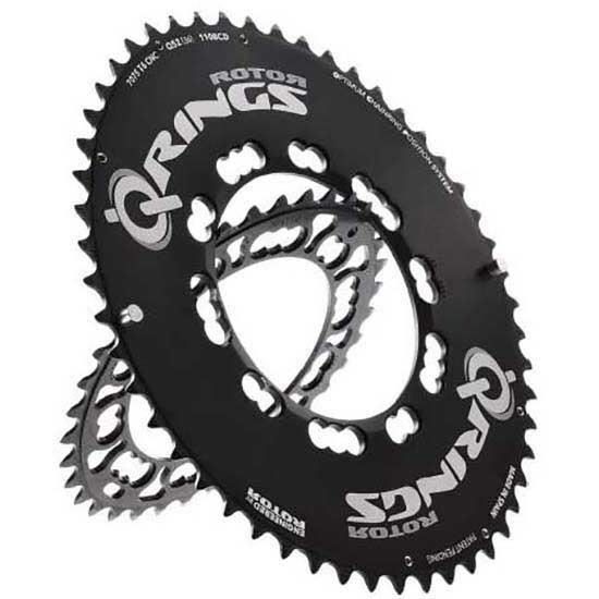Plateaux double Rotor Q Rings q52at(36) bcd110x5 outer aero - noir