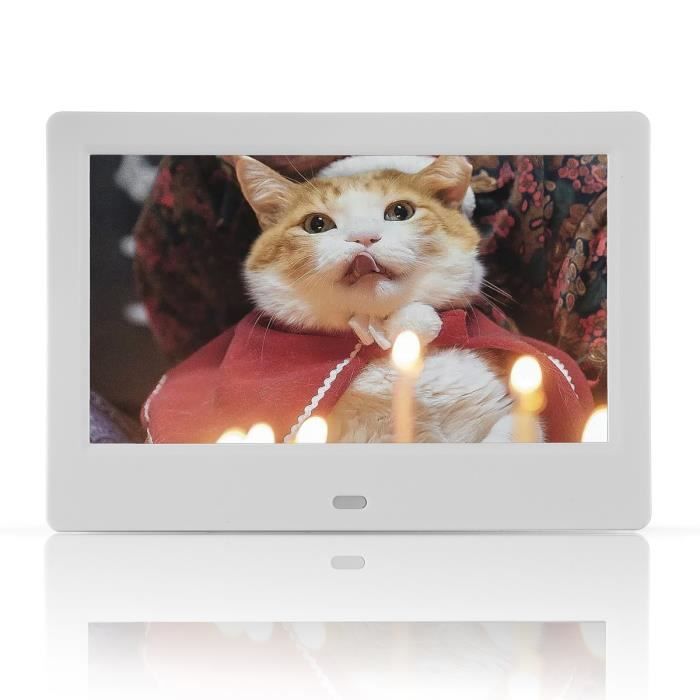 TEMPSA 1024 x 600 HD 7 Inch Cadre Photo De Numérique Écran HD Album Photo Digital MP3 MP4 Vidéo Lecteur Calendrier Horloge Blanc