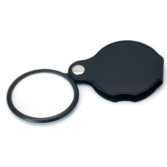 TRIXES Loupe de Poche Pliable en Verre Grossissement 3X