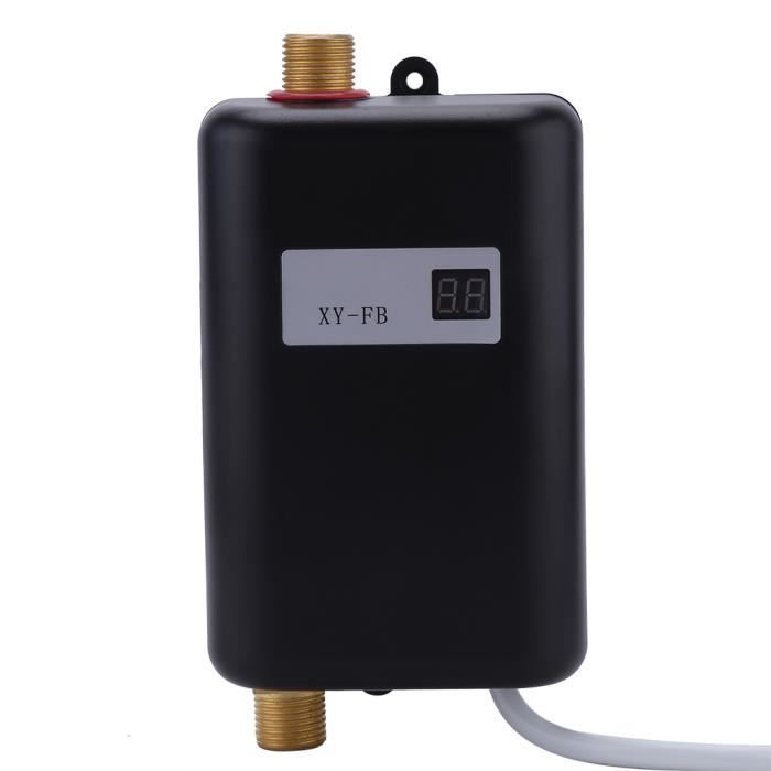3400W Mini Chauffe-Eau Instantané système de douche Noir sans réservoir PR Salle De Bain Cuisine Lavage 220V - XY FR