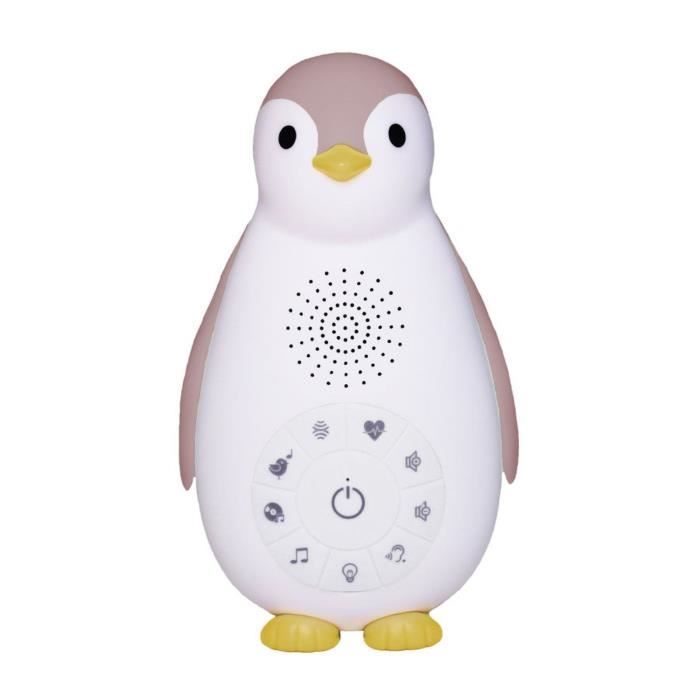 ZAZU Boîte à Musique Veilleuse Bluetooth Zoe Le Pingouin Rose