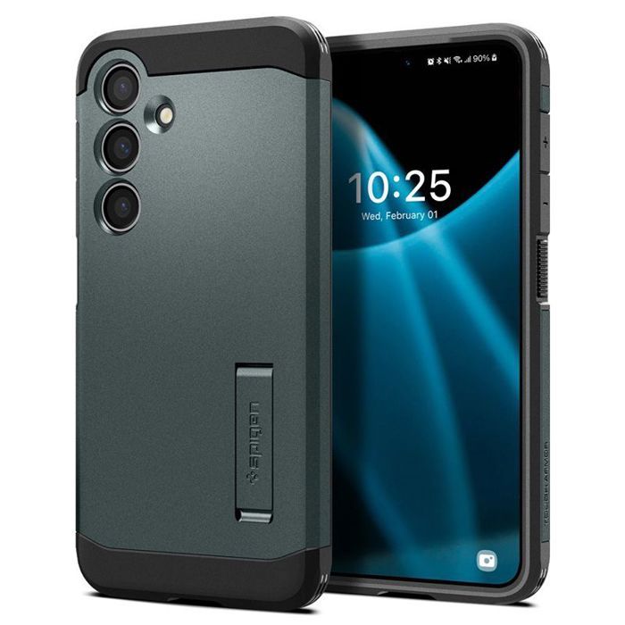 Coque telephone - bumper telephone Spigen - ACS07357 - Tough Armor Coque Compatible avec Samsung Galaxy S24 5G - Vert