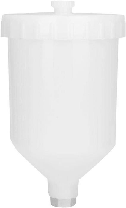 Pot De Peinture De Rechange 600 Ml En Plastique Pour Pistolets Devilbiss GTI / T-EKNA Pro Pri FLG - Connecteur Fileté, Haute Résistance - 5